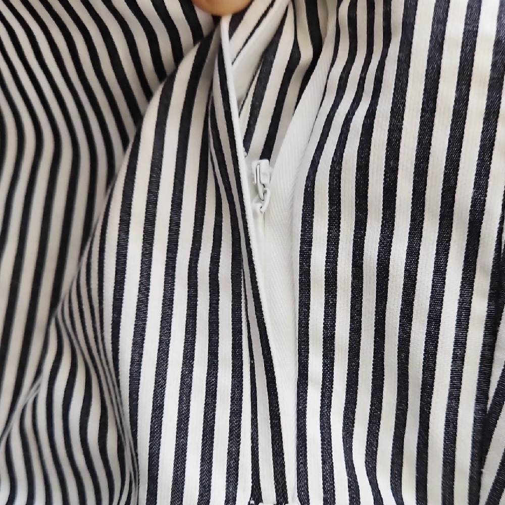 J. Crew Navy and White Striped Teddie Ankle Pants - Picture 9 of 10